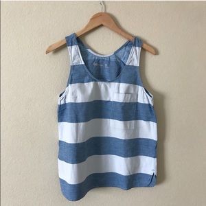 GAP striped chambray tank